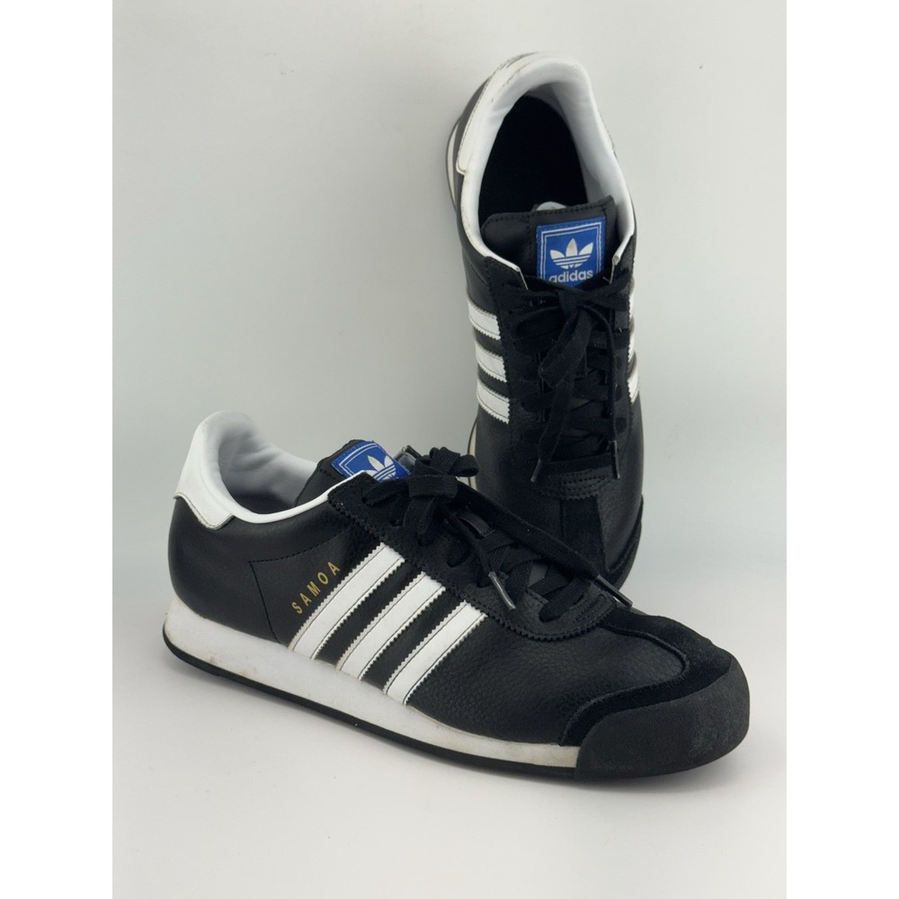 Adidas Samoa Core Black White Mens Athletic Sneaker Size 10 - Picture 6 of 9